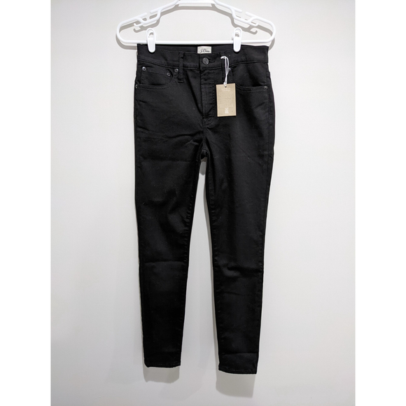 J. Crew Denim - NWT J. Crew Denim 9" Toothpick High Waisted Black Skinny Jeans Size 27